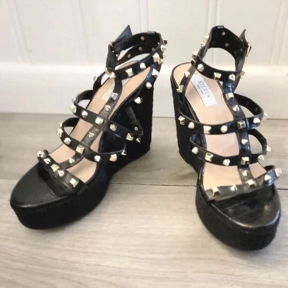 Steven by Steven Madden NWT Scoutt caged croc gladiator espadrilles - Picture 3 of 11